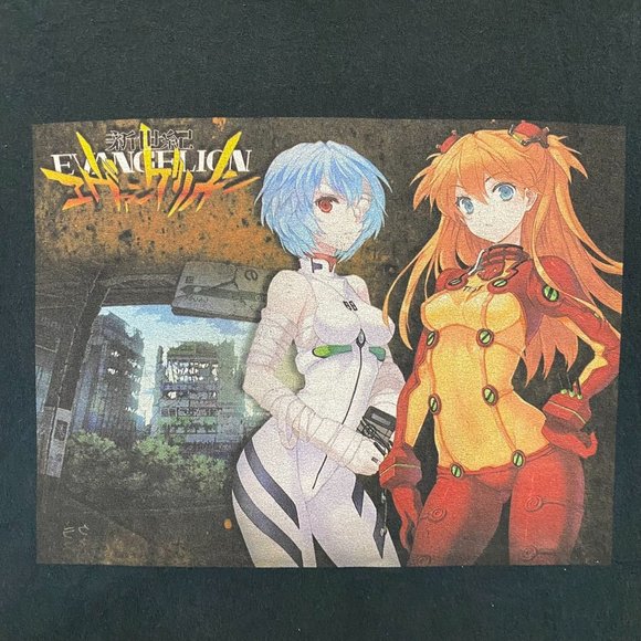 Vintage Y2K Neon Genesis Evangelion Shirt Japan Anime Tee - Picture 3 of 5